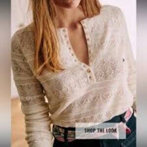 LA MAILLE SEZANE Lyna Sweater Ecru S